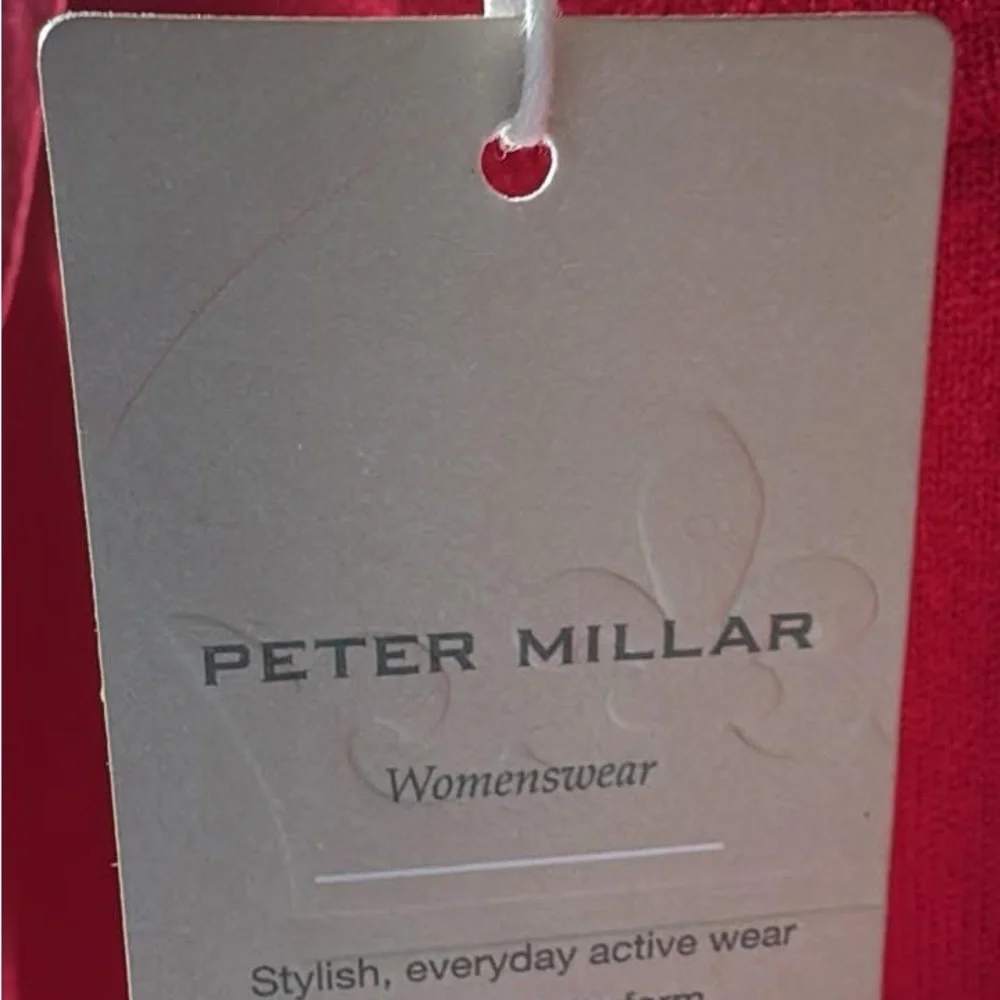 NWT Peter Millar Womens Rouge Hepburn Stripe Sport Turtleneck Sweater XL Red - Picture 5 of 5